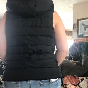 Hollister vest with hood and fleece inside